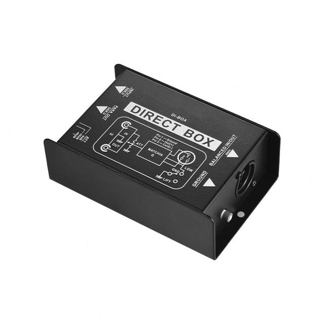 DI-1 Passive DI-Box Direct Injection Audio Box Balanced & Unbalance Signal Converter With XLR TRS Interface