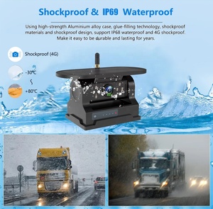 IPoster Truck 7in Wireless 4ch DVR IPS Monitor AI Blind Spot di rilevamento con batteria 10000mah batteria ricaricabile Kit di telecamere Wifi solari - Product Image 5