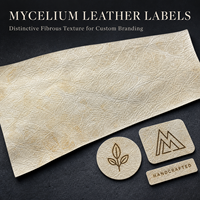 Cuir de mycélium personnalisé, cuir de champignon, emballage alimentaire ignifuge en carbone négatif, biodégradable, sans PU, mode durable