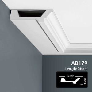 EverWall Guangzhou Moulures de qualité supérieure Moulure décorative intérieure <span class=keywords><strong>Corniche</strong></span> en Pu Meilleur adhésif pour revêtement en plâtre - Product Image 2