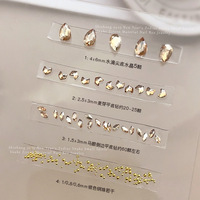 Mini strass en cristal Champagne Snake pour nail art, bijoux, gouttes d'eau, œil de cheval, pour le remplissage et la pose sur ongles