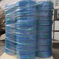 Tuyau d'alimentation en eau plat en PVC, tuyau de pompe à eau, tuyau plat bleu de 6 pouces pour l'irrigation