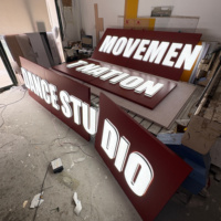 Enseignes lumineuses LED extérieures étanches personnalisées par le fabricant, lettres 3D pour enseignes de devanture de magasin et de centre commercial