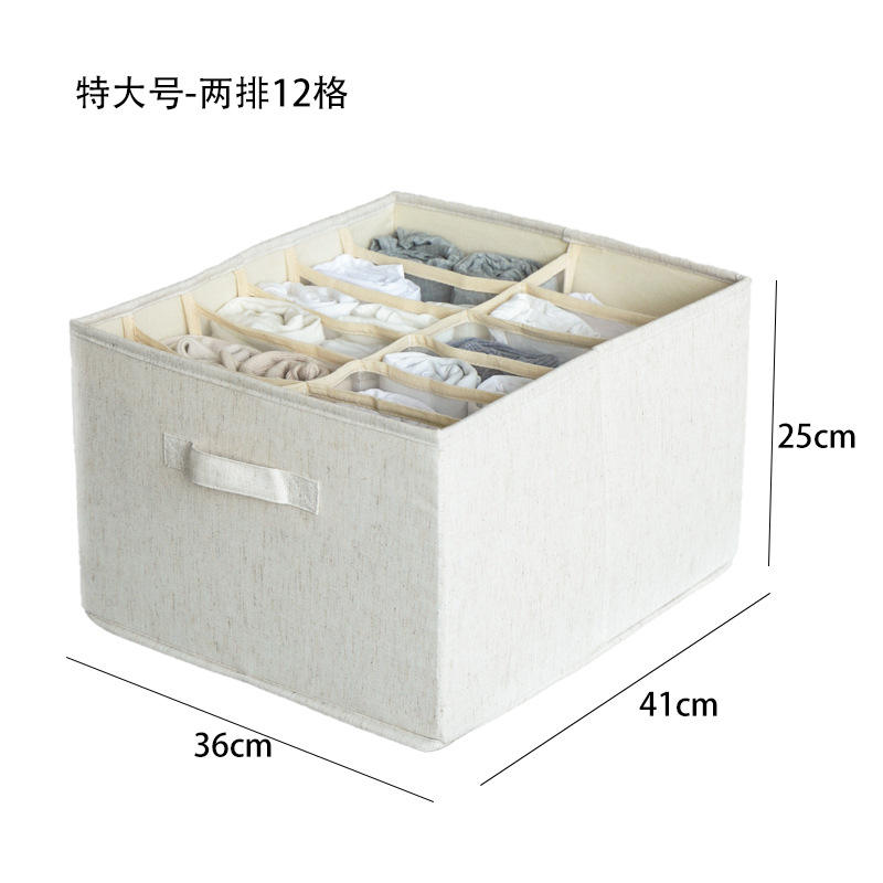 Caja de almacenamiento extra grande de 2 filas y 12 compartimentos