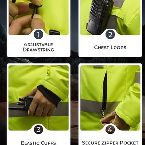 جاكيت أمان مقاوم للماء ساخن من الفئة <span class=keywords><strong>3</strong></span> معطف بناء للعمل للرجال والنساء في فصل الشتاء Veste De Chantier - Product Image 6