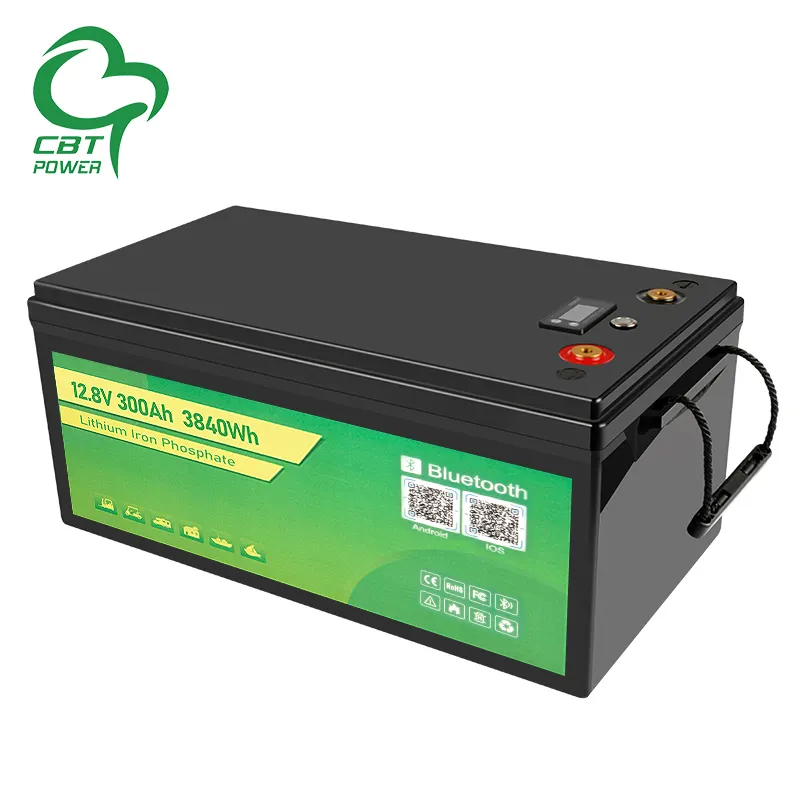 Batterie Lithium fer Phosphate de haute qualité, prix compétitif, 12V Lifepo4 300ah pour stockage solaire, bateaux électriques