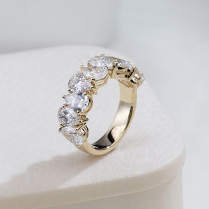 แหวนเพชรทรงลูกแพร์สังเคราะห์จากห้องปฏิบัติการ ทองคำแท้ 14K รุ่น MSR-2047 ได้รับการรับรองจาก IGI สำหรับผู้หญิง - Product Image 2