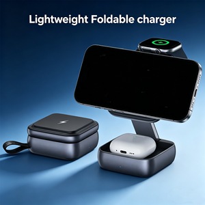 <span class=keywords><strong>Chargeur</strong></span> sans fil 3-<span class=keywords><strong>en</strong></span>-1 portable haut de gamme, léger et réglable, 15W à charge rapide, certifié et tendance, pour Phone 15 Pro Max - Product Image 1