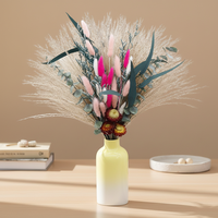 Bouquet de fleurs séchées naturelles faites à la main style bohème, chrysanthèmes en paille pour la décoration intérieure, mariages et anniversaires (vente en gros)