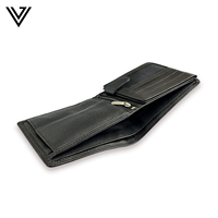 Dompet Lipat Pria Kustom, Stylish, Tahan Lama, Tipis, Kulit Kambing Nappa, Pendek, Kapasitas Besar, Tempat Kartu, Anti RFID, Multi-slot