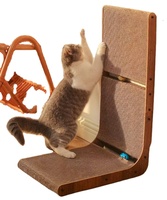 Rampe à gratter : Griffoir pour chat en forme de L avec herbe à chat, grande taille, protecteur mural/de meubles pour chats d'intérieur