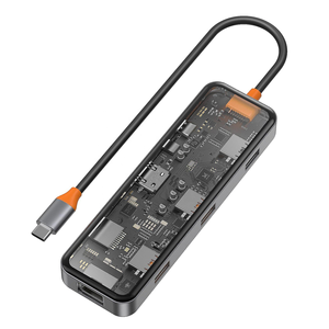 Hub USB C avec port HDMI <span class=keywords><strong>4K</strong></span> Ethernet 100W PD Ports USB 3.0 1 port USB 2.0 <span class=keywords><strong>Lecteur</strong></span> de carte SD/TF .. - Product Image 2
