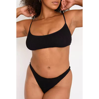 Wintu Luxe Mini Micro Bikini Set Vrouwen Hoge Taille String Badmode Custom Logo Blanco Bedrukt Tweedelig Badpak Met Veters