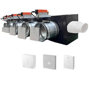 Unité de contrôle Siemens pour plénum à conduits avec registres motorisés Wi-Fi 5 zones, interface de connexion latérale VMC, fabriqué en Italie, kit - Product Image 1