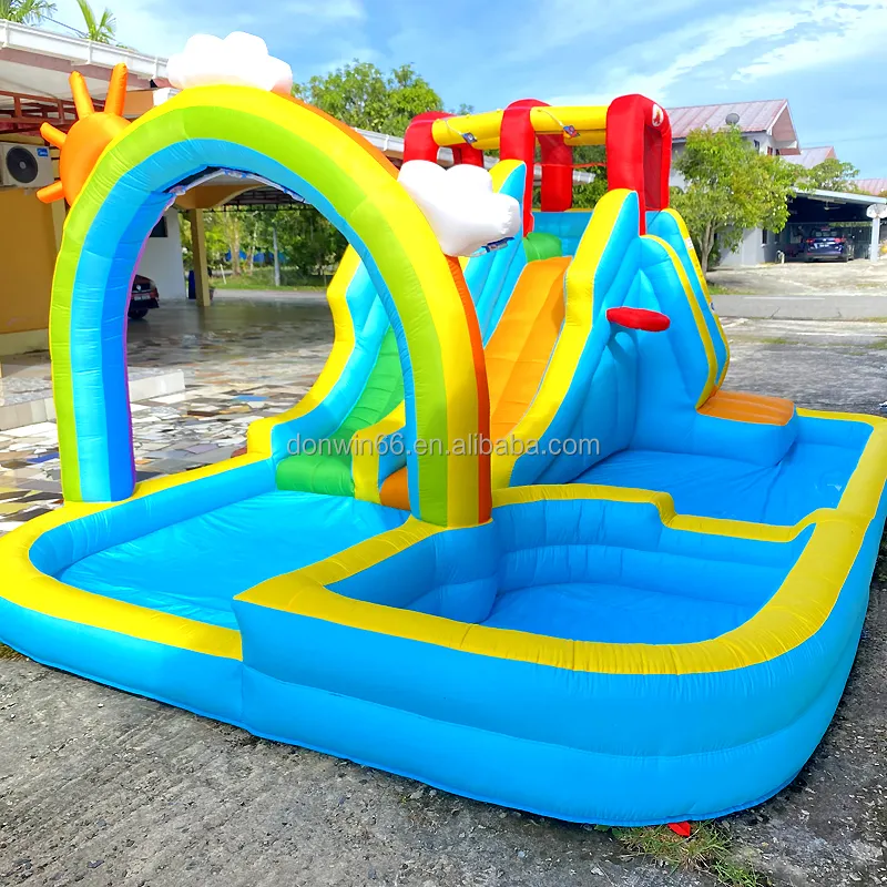 Warna kustom PVC kualitas tinggi ukuran warna khusus populer luar ruangan bayi kolam tiup perosotan untuk tempat bermain pesta ulang tahun anak-anak