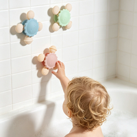 Nouveauté : Jouet sensoriel en silicone à ventouse pour tout-petits, idéal pour chaise haute, bain, voiture, avion, voyage, cadeau d'anniversaire