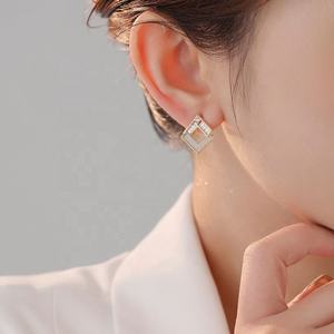 Pendientes de Bloque de Alta Gama al por Mayor, Diseño Simple y Elegante con Estilo Moderno, Lujo Ligero, Nicho de Fragancia Pequeño - Product Image 1