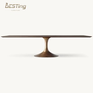 Modern Furniture Recycled Pine Mirrored <strong>Extendable</strong> Rectangular and Round <strong>Dining</strong> <strong>Table</strong> 8 People - Product Image 2