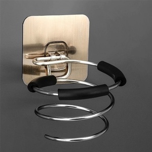 Carbon Steel Rotating Hair Dryer Holder Wall-Mounted No-Drill <b>for</b> Home Salons Dormitories Bathrooms & Showers Wholesale - Product Image 1