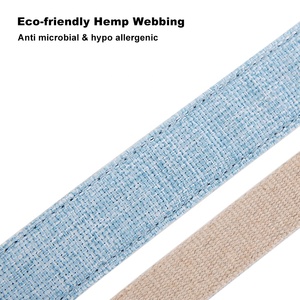 Luxus einfache umwelt freundliche verstellbare Hanf Haustier Halsband beliebteste zwei Schichten Safe Faison Metal Adjuster haut freundlich für Hunde - Product Image 2