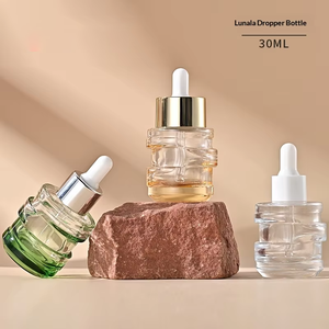 Youbo Spot 30ml Flacon compte-gouttes en verre pour solution concentrée d'essence de soin de la <span class=keywords><strong>peau</strong></span>, motif lune, couleur dégradée, sérigraphié, flacon bronzant - Product Image 1