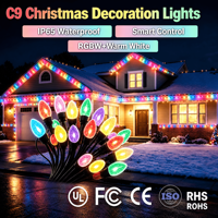 Guirlande lumineuse de Noël C9 à LED 24V, 30m, 75m, 90m, étanche IP65 pour extérieur, décoration de fêtes, éclairage intelligent