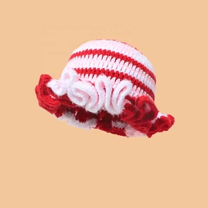 SOLPOP Chapeau Bob en Crochet Fait Main Rayé Arc-en-ciel Coloré en Raphia pour Femme, Bonnet Bohème Tricoté Style <span class=keywords><strong>Pêcheur</strong></span> avec Volants Souples - Product Image 2