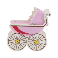 Boîte-cadeau de poussette d'enfants de haute qualité pour la douche de bébé en gros emballage imprimé UV et feuille plié pour les cadeaux d'anniversaire