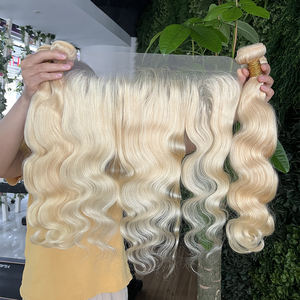 Bellishe Body Wave <span class=keywords><strong>613</strong></span> Blonde Vente en Gros Extension de Cheveux Humains Indien Double Dessiné Vison Malaisien Paquets de Cheveux Humains Bruts - Product Image 1