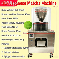 Moulin à matcha japonais 1000 mesh avec moteur 0,55 kW pour boulangeries et salons de thé
