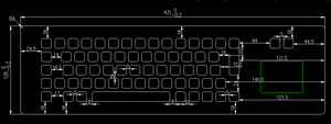 <span class=keywords><strong>Clavier</strong></span> <span class=keywords><strong>industriel</strong></span> métallique monté sur kiosque <span class=keywords><strong>avec</strong></span> pavé tactile et <span class=keywords><strong>trackball</strong></span>, IP65, rétroéclairage sélectionnable, service d'usine - Product Image 4