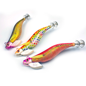 2026 GAMA Venta al por mayor Jig de calamar <span class=keywords><strong>Yo</strong></span>-<span class=keywords><strong>zuri</strong></span> con anzuelo, señuelo artificial duro de camarón de madera para pesca, señuelo <span class=keywords><strong>EGI</strong></span> para calamar - Product Image 3