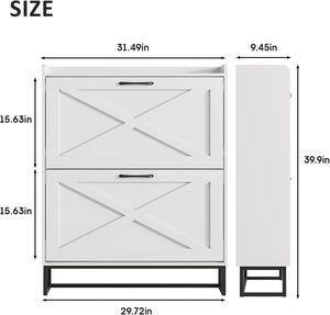 Venta Directa de Fábrica, Zapatero Moderno Verde, Mueble de Madera para Almacenamiento de Zapatos con Capacidad para 20 Pares y 3 Puertas Corredizas - Product Image 4