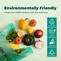 Sacs de courses personnalisés biodégradables en plastique PLA PBAT compostables, sacs à poignée en forme de T pour supermarchés et commerces de détail