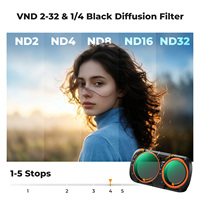 Kit de filtres magnétiques réglables K&F CONCEPT VND2-32 et filtre de diffusion noire 1/4, filtre multifonctionnel variable pour Insta360 Luna Ultra