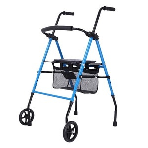 Shopping Assistance Vehicle <b>Walker</b> Rollator Steel <b>Frame</b> With Basket And Wheels For Elderly Mobility Aid - Product Image 1