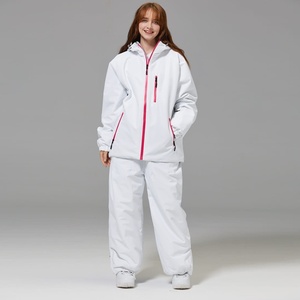 Traje de esquí y snowboard para exteriores para hombres y mujeres, talla grande gruesa con cierre de cremallera, chaqueta impermeable para exteriores - Product Image 2