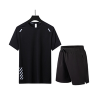 Ensemble court deux pièces pour homme : short et t-shirt de sport, ensemble de jogging Dry Fit pour la course et l'entraînement