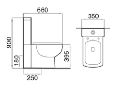 Phòng tắm bộ màu trắng hai mảnh commod S-trap nhà vệ sinh bát - Product Image 2