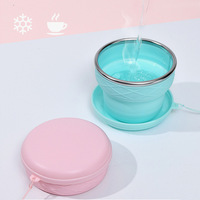 Mug à café pliable le plus vendu, corps compact en silicone pour les voyages et le transport quotidien