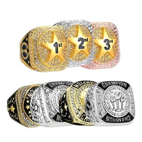 Numéros de classement personnalisés compliqués 123 étoiles alliage Sport prix anneaux jeu honneur strass Look basket-ball Football cérémonie utilisation