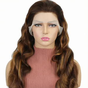 Peluca de Cabello Humano con Ondas Largas y Frente de Encaje Transparente 13x4 de Primera Calidad – Peluca de Encaje HD de Aspecto Natural - Product Image 1