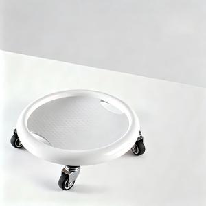 Rouleau abdominal blanc à 4 roues pour l'entraînement des muscles abdominaux avec siège en PP - Product Image 5