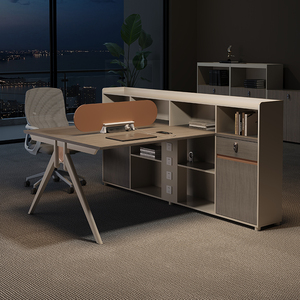 オフィステーブルと椅子セットモダンなワークステーションオフィス家具オフィス家具モダンなデザインオフィスデスクPC - Product Image 2