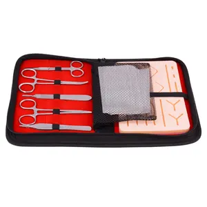 Surgical ausbildung nutzen naht kit mit alle in einem mesh tasche pouch 5 werkzeuge & naht pad enthalten