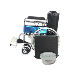 Silla de inodoro plegable para discapacitados, asiento Manual de acero - Product Image 3