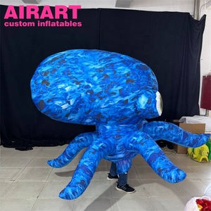 <span class=keywords><strong>Disfraz</strong></span> de <span class=keywords><strong>Pulpo</strong></span> Inflable Azul, <span class=keywords><strong>Disfraz</strong></span> de <span class=keywords><strong>Pulpo</strong></span> Inflable para Adultos con Ojos Grandes para Fiestas - Product Image 4