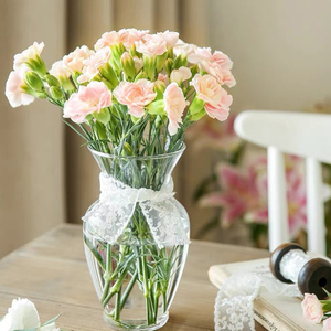Jarrón de Vidrio Transparente Simple, Redondo, de Gran Diámetro, para Decoración Hidropónica de Hortensias y Peonías - Product Image 2