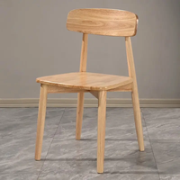 JP Meilleure vente de meubles commerciaux confortables chaises de cuisine en bois pour restaurant café chaises de salle à manger en bois massif