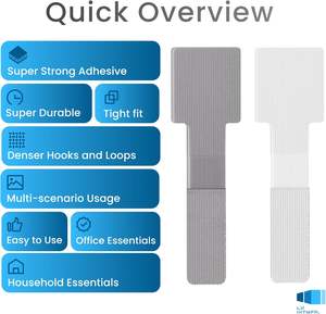 100 पीसी स्व-चिपकने वाला केबल संबंध हुक लूप डेस्क कॉर्ड आयोजक घर कार्यालय के लिए पुनः प्रयोज्य तार प्रबंधक - Product Image 2